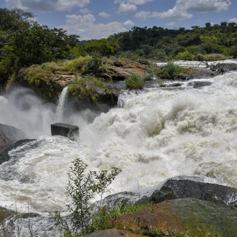 What is Uganda's largest waterfall?