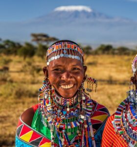 How do I visit Maasai Village in Kenya? 2 African woman from Maasai tribe