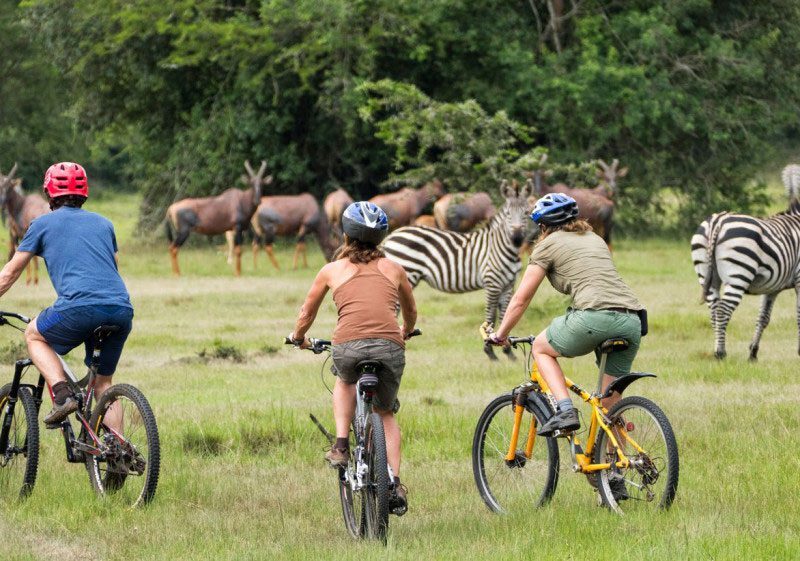 bicycle-riding-lake-mburo Lake Mburo National Park. Best Time to Book Group Safaris in Uganda