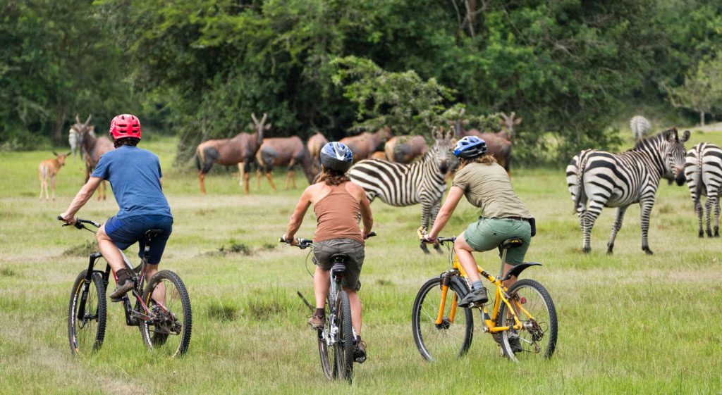Bicycle riding lake Mburo