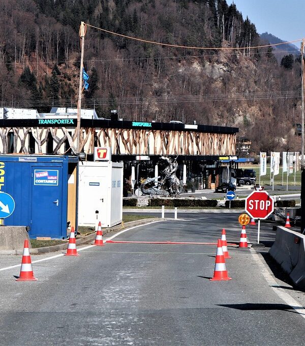 international border checkpoint for inspection during border crossing.