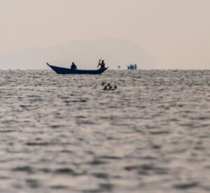 Lake Victoria at dawn, embracing the peaceful rhythm of lakeside life.