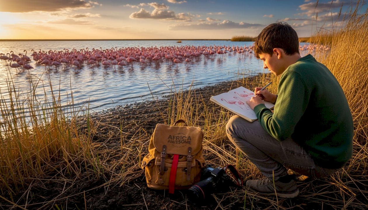 Wader Watching Along East Africas Rift Valley Lakes with diverse birds feeding beside wetlands