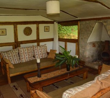 Lodge interior near the Buhoma sector of Bwindi Impenetrable National Park