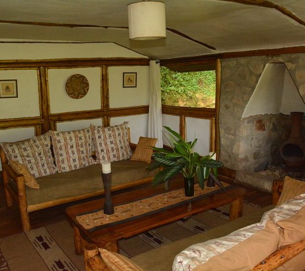 Lodge interior near the Buhoma sector of Bwindi Impenetrable National Park