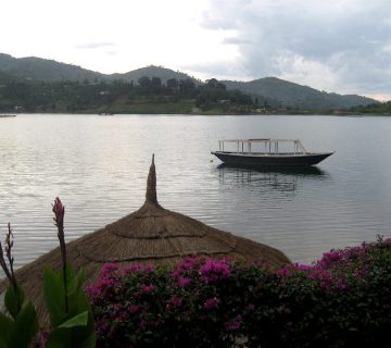 Scenic lake within the Albertine branch of the Great Rift Valley