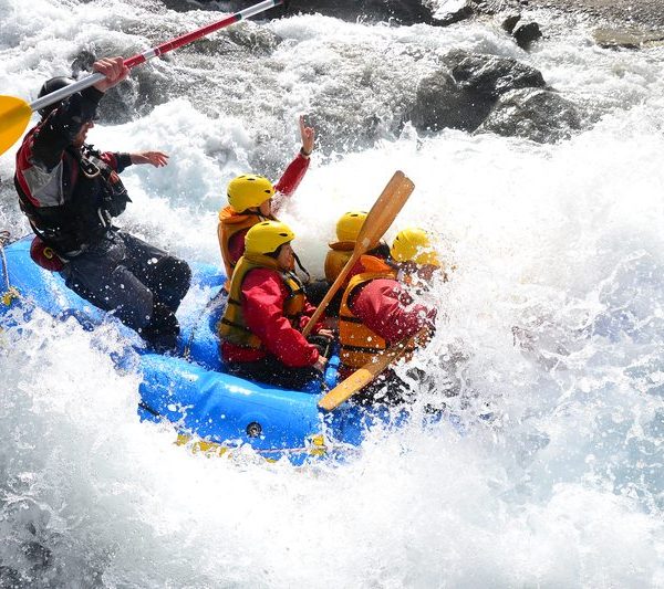 Whitewater rafting on the Nile River near Jinja, Uganda