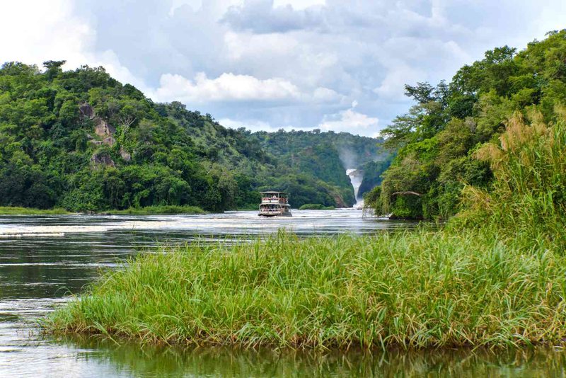 Boat cruise on the Nile near Lake Albert, Uganda