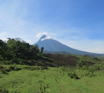 Volcano landscape in Virunga National Park, Democratic Republic of Congo