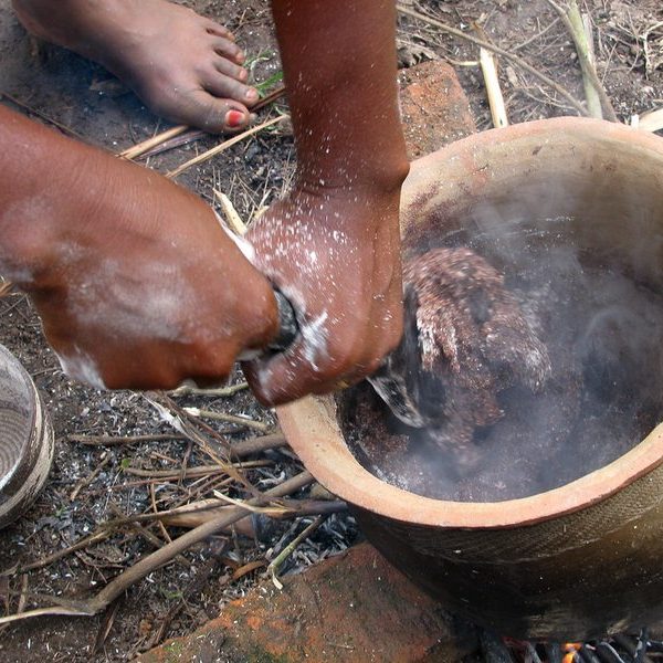 Traditional community demonstration during a Buhoma village walk