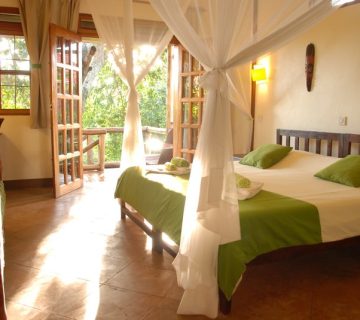 Romantic lodge room near Entebbe, Uganda
