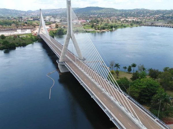Bridge over the Nile River near Jinja, Uganda