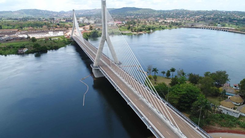 Bridge over the Nile River near Jinja, Uganda