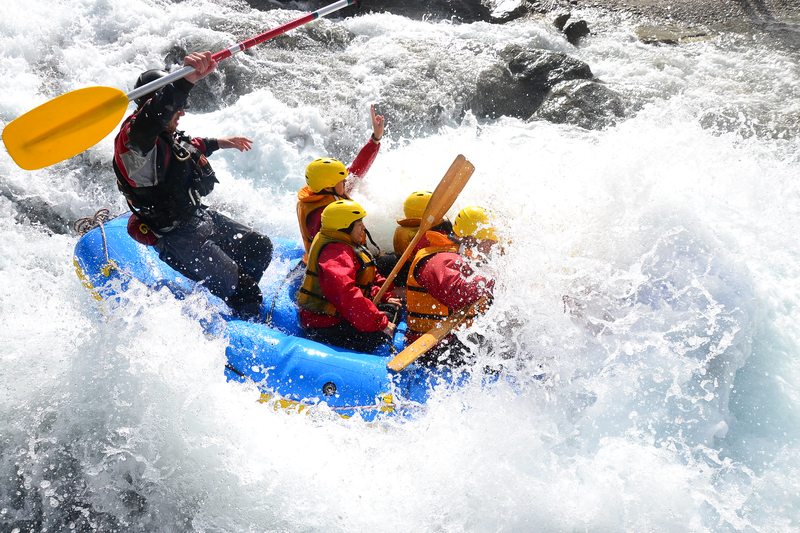 White water rafting on the Nile near Jinja, Uganda