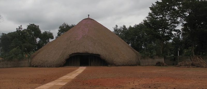 A traditional thatched roof cultural site in the Kampala area, Uganda