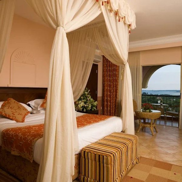 Lakeside resort room overlooking Lake Victoria
