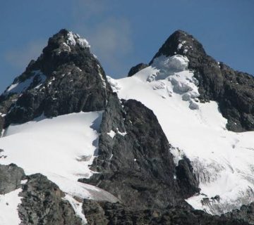 Glacier peaks of the Rwenzori Mountains, Uganda