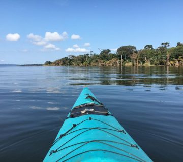 Kayaking near the Ssese Islands on Lake Victoria