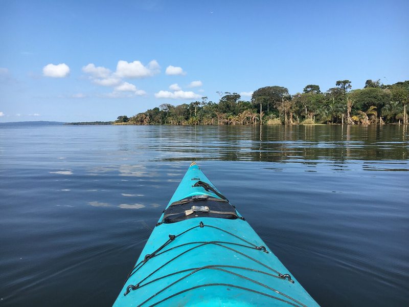 Kayaking near the Ssese Islands on Lake Victoria