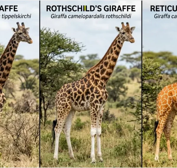Giraffe Subspecies of East Africa: Masai, Reticulated and Rothschild's