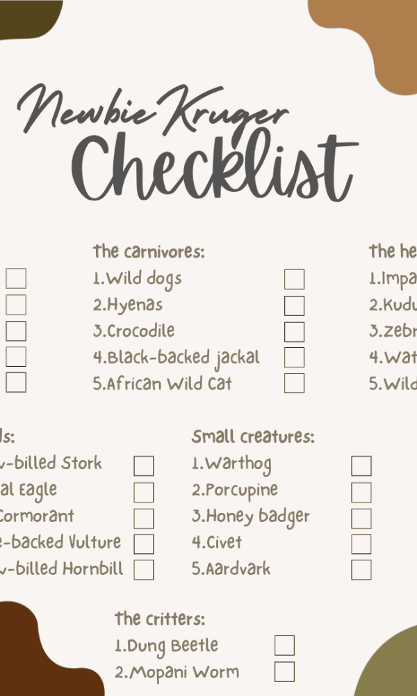 How to Read a Wildlife Checklist Without Getting Overwhelmed